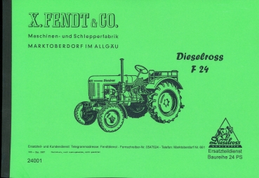 Ersatzteilliste für Fendt Typ Dieselross F24